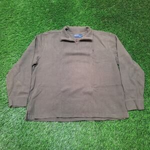 VTG Y2K Polo Ralph Lauren Pullover 1/4 Zip Sweater Mens XL (Fits XXL) Oversized
